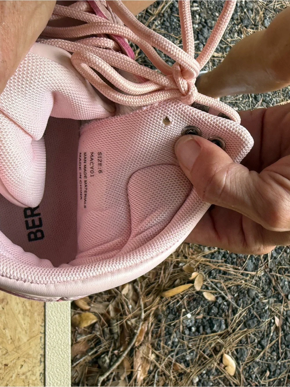 Berken pink platform tennis shoes